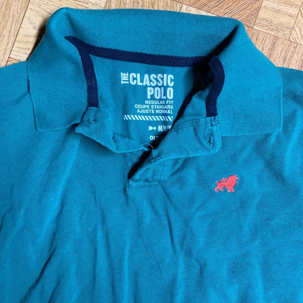 Old navy The Classic Teal Polo Shirt with Red Accent